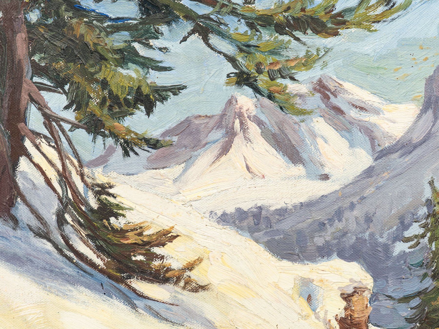 Dipinti: Ölgemälde "Arosa", 1926 - Arnold Zord - Ref. 06/20 – Usato da Au ZH venduto da BrockiAu 3