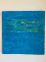 Bild 50/50 blau grün Unikat modern