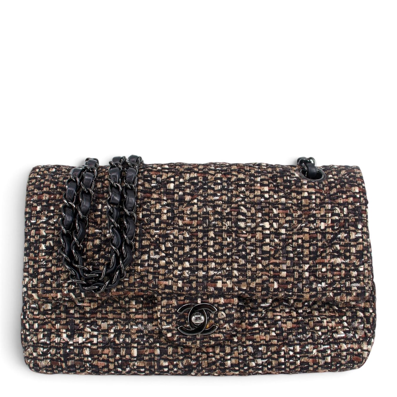 Chanel Taschen für Damen: Chanel Timeless Medium double flap tweed – Gebraucht aus Binningen von Designerlabels