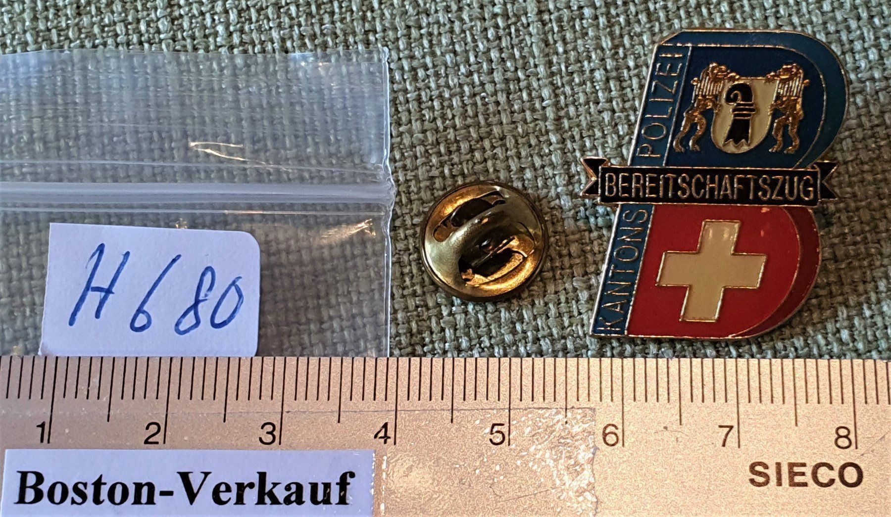 Placchette & Badge: H680 Pin Basler Polizei Bereitschaftszug – Usato da Reinach BL venduto da Boston-Verkauf 1