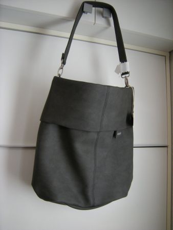 Tasche Umhängetasche Marke zwei 40x37x12cm dunkelgrau