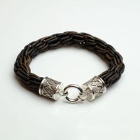 Armband Leder & Silber 925 (10611)