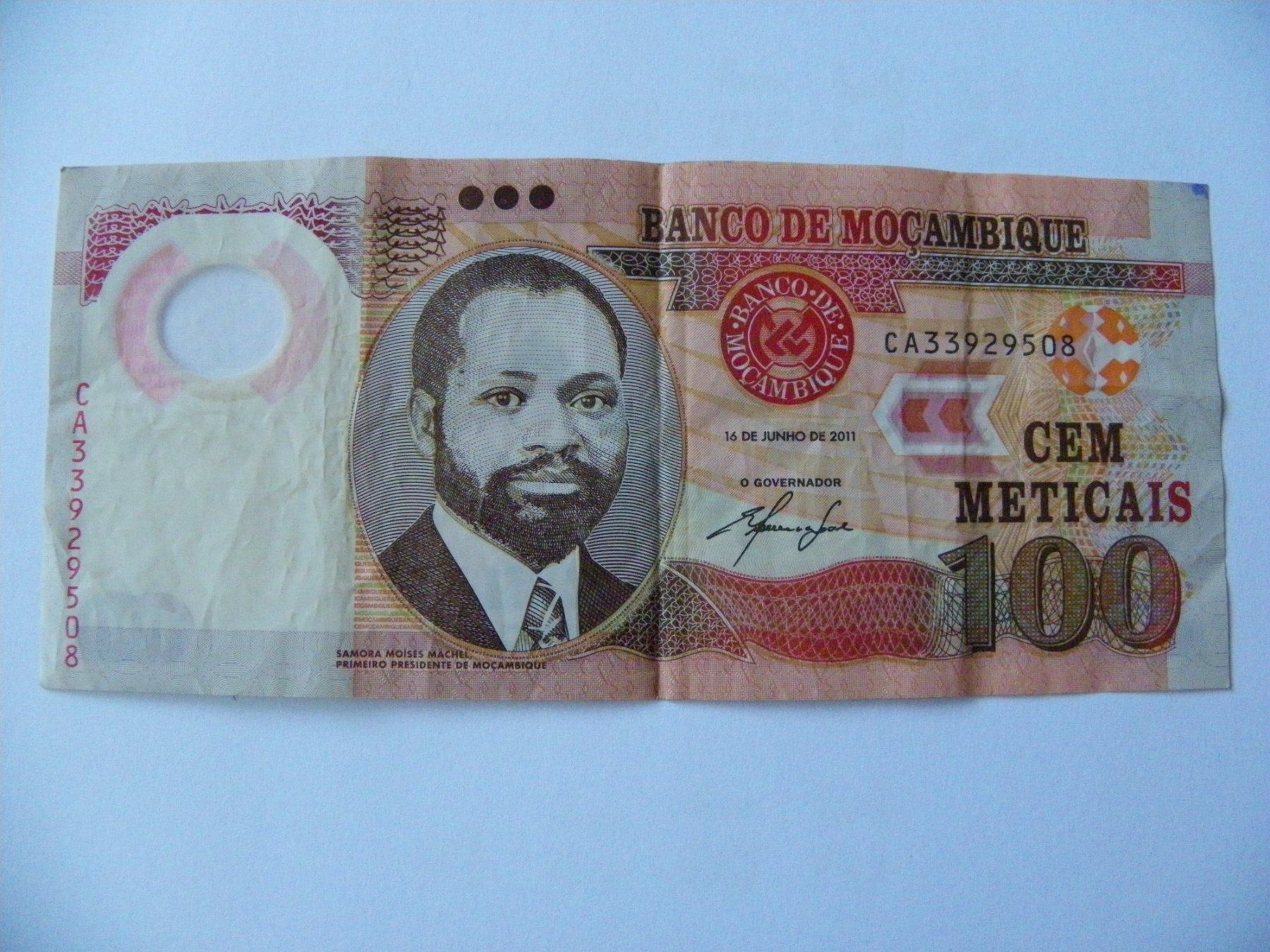 Banconote: Mozambique 100 Meticais 2011, P-151, Polymer – Usato da Untersiggenthal venduto da Gas61