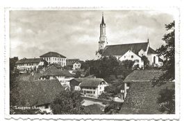 Leuggern (AG) Bezirk Zurzach - Dorfpartie mit Kirche - 1946