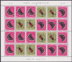 1953, JOZ41 (PJ-Kehrdruckbogen) postfrisch **, Kat: 550.-