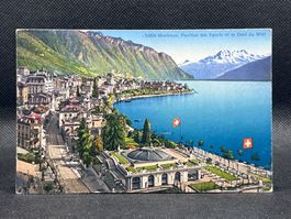 Montreux. Pavillon des Sports et la Dent du Midi
