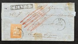 FALTBRIEF STRUBEL CHARGE 1863