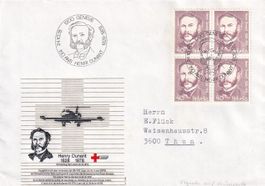 150 Jahre Henri Dunant 1978, passende Vignette !