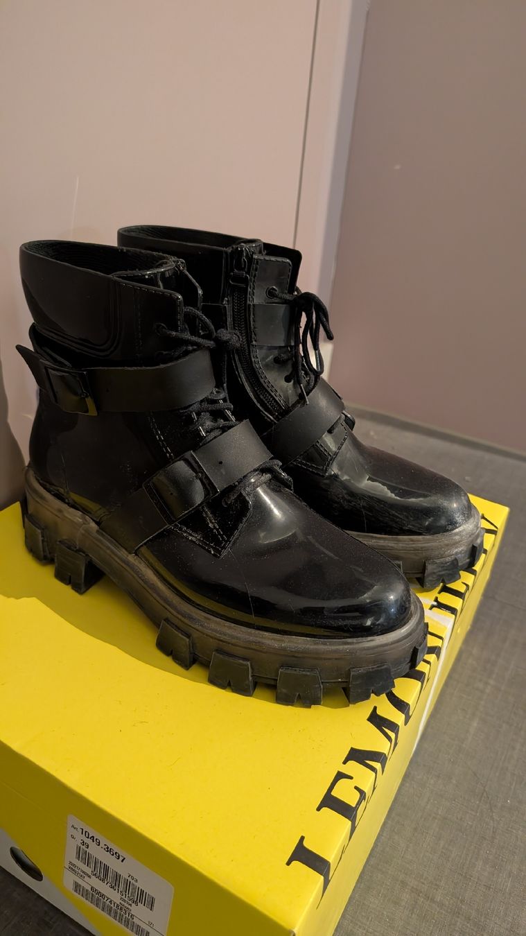 Damenschuhe: Lemon Jelly Zelma Black Rain Boots, Size 39 – Gebraucht aus Meyrin von att_mgj5 4