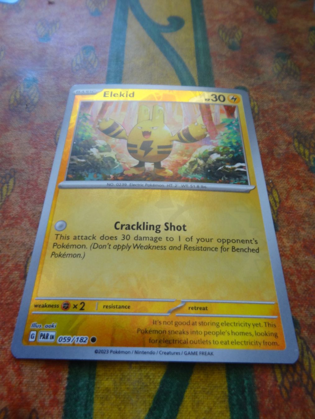 Pokémon Carte collezionabili: POKEMON  Elekid  G  PAR EN  059/182  HP30  2023 – Usato da Romanel-sur-Lausanne venduto da Swift13