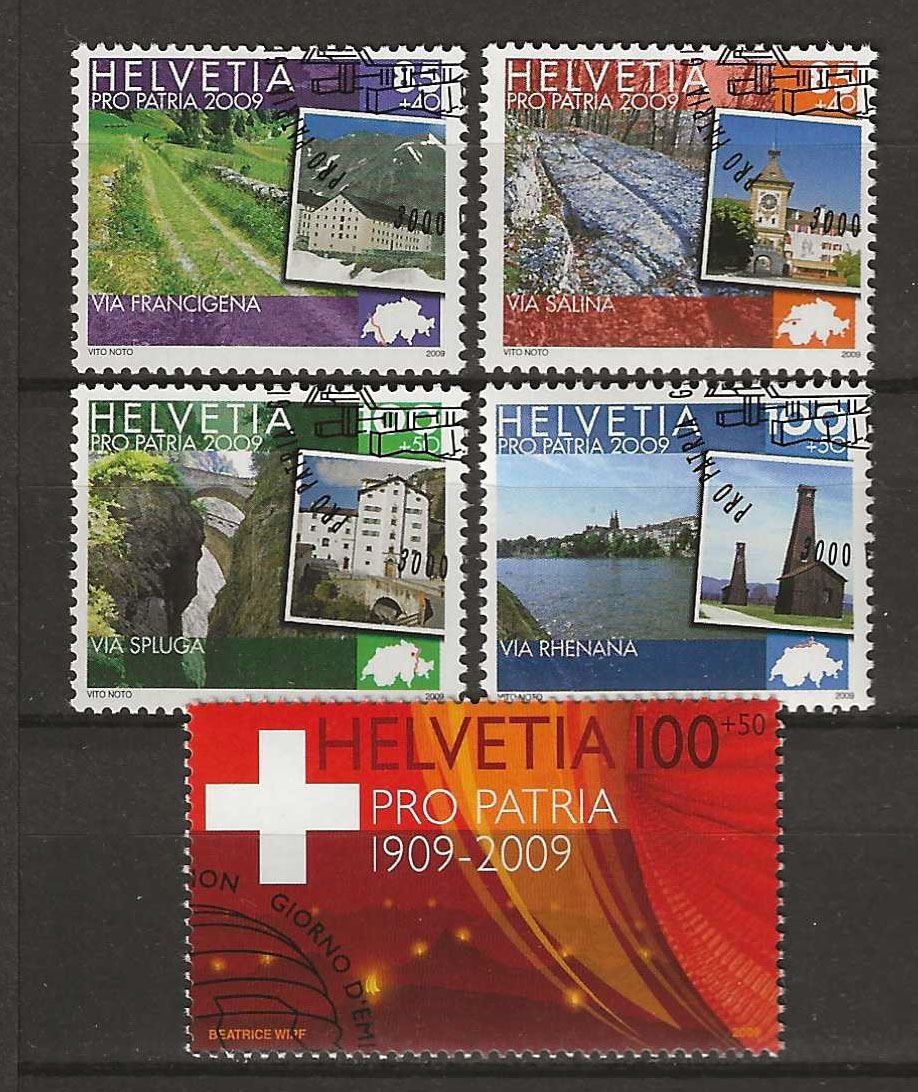 Alle Briefmarken: PP2009 - Pro Patria 2009 obl. 1er jour – Gebraucht aus Trélex von Phil_Albert