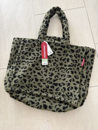 reisenthel Shopper Tasche Leopard Teddyfell 47x38.5x18cm neu