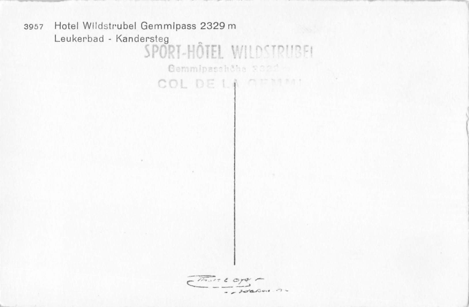 Cartoline postali: Gruss vom GEMMIPASS - Hotel Wildstrubel – Usato da Winterthur venduto da SchatzchischtliWinti 1