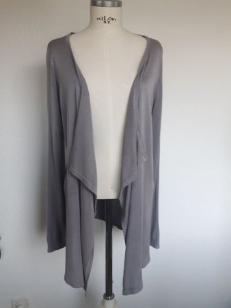Vero Moda Taupe Strickjacke,Viskose Wasserfallkragen, Gr. L