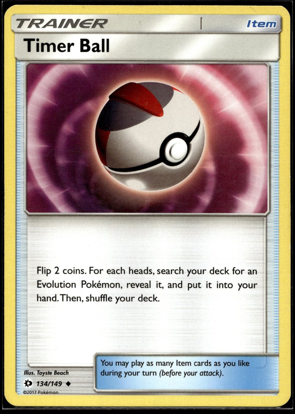 Pokémon Carte collezionabili: Timer Ball (SUM EN 134/149) – Nuovo (secondo la descrizione) da Affoltern am Albis venduto da Chiesa_5
