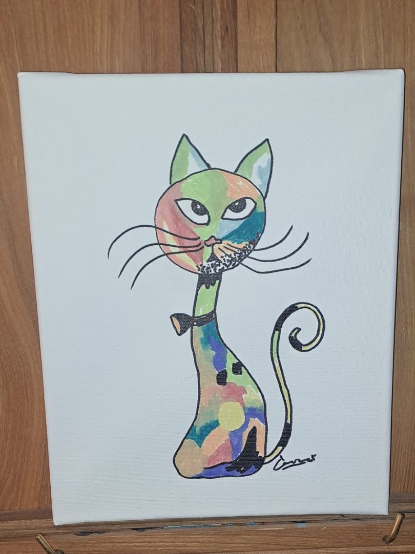 Gemälde: Aquarell Katzen 30 cm × 24 cm – Neu (gemäss Beschreibung) aus Bitsch von jajo79076
