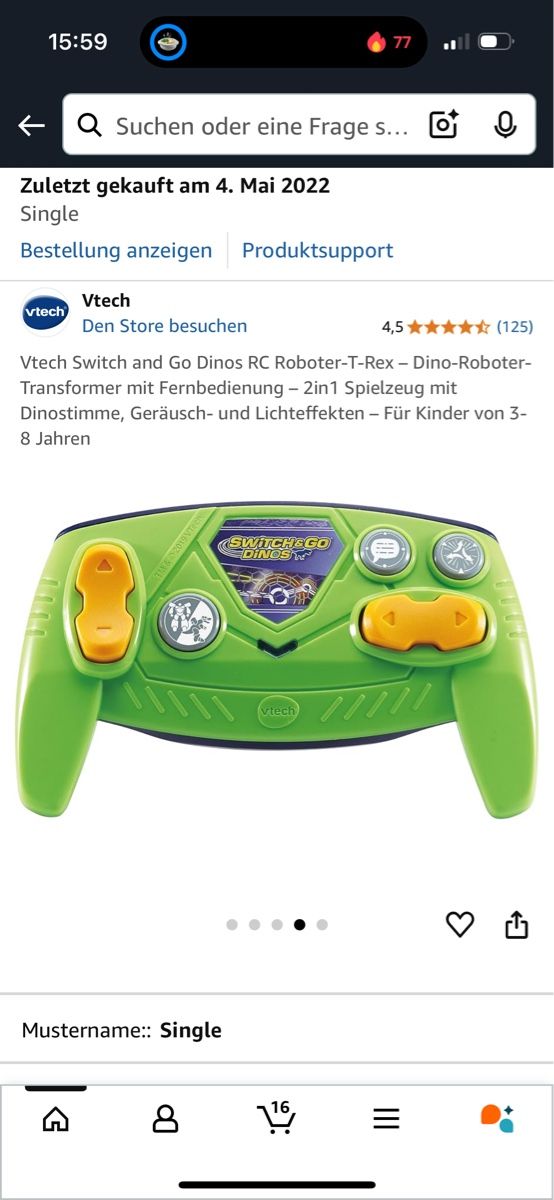 Vtech Giocattoli: Vtech Switch & Go Dinos: RC Roboter T-Rex ferngesteuert – Usato da Buchs SG venduto da Sunie 2