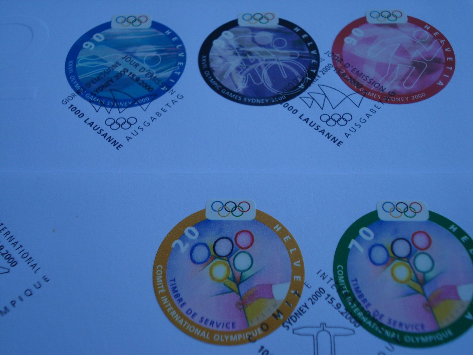 Tous les timbres: 2 FDC Runde Olympiamarken Sydney 2000 – D'occasion à Niederwil AG par morostahu