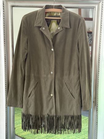 Vintage Jetset Suede Fringe Jacket Size XS-S Made in Italy