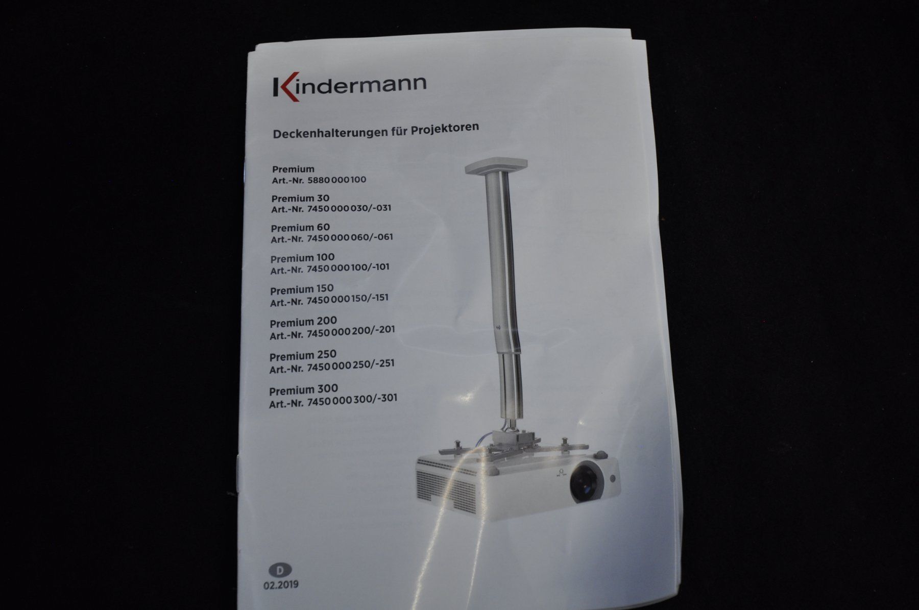 Supporti a parete: Kindermann 200 Beamer-Deckenhalterung Weiss 111-200cm – Usato da Burgdorf venduto da WHITELIGHT3400 1