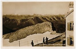 AR 41 Foto-AK SÄNTIS belebt CHURFIRSTEN 1927 Hotel-o