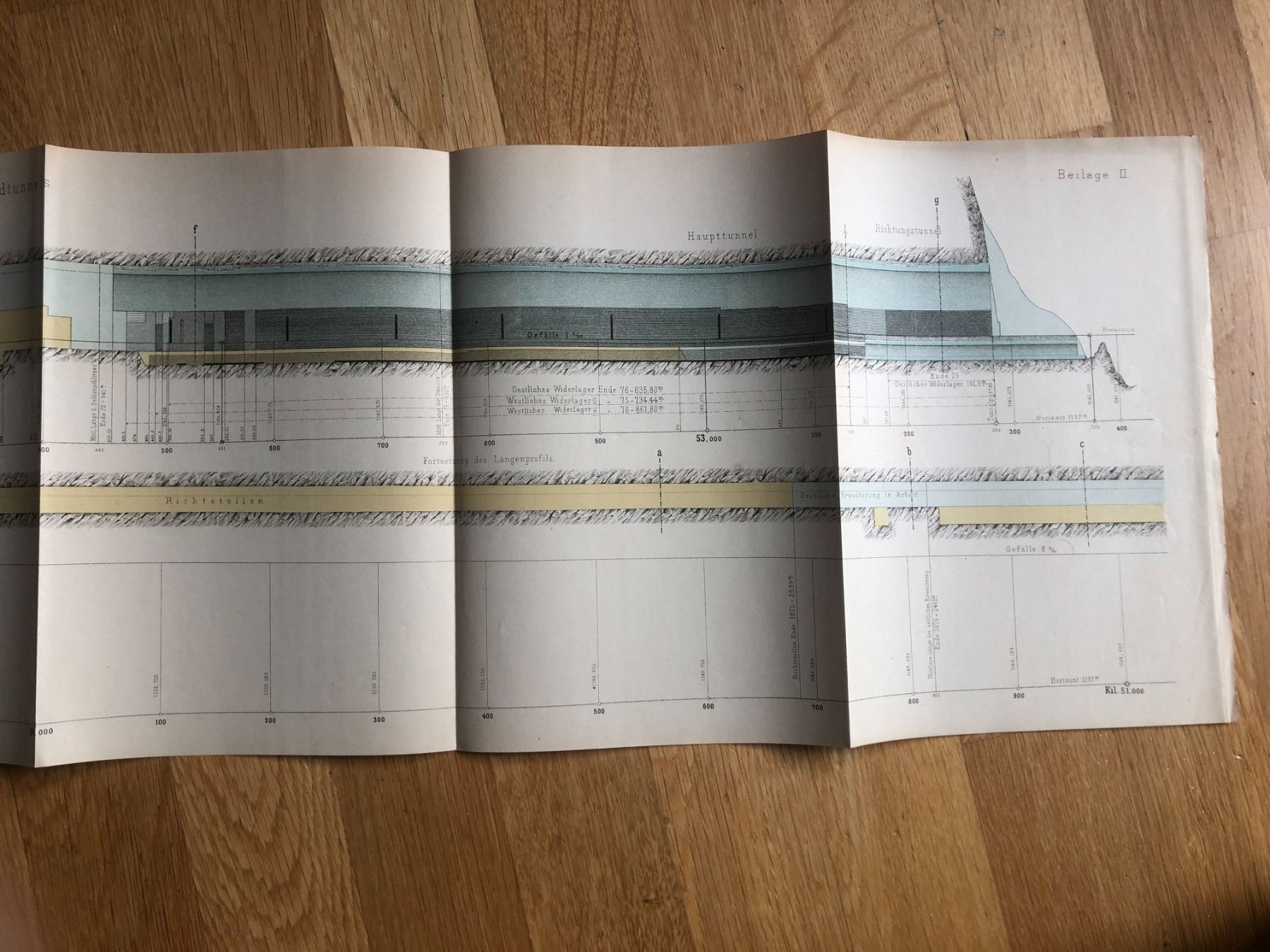 Grafiken & Lithographien: Pläne Stand der Arbeiten Gotthardtunnel 1876 – Gebraucht aus Zürich von allp 7