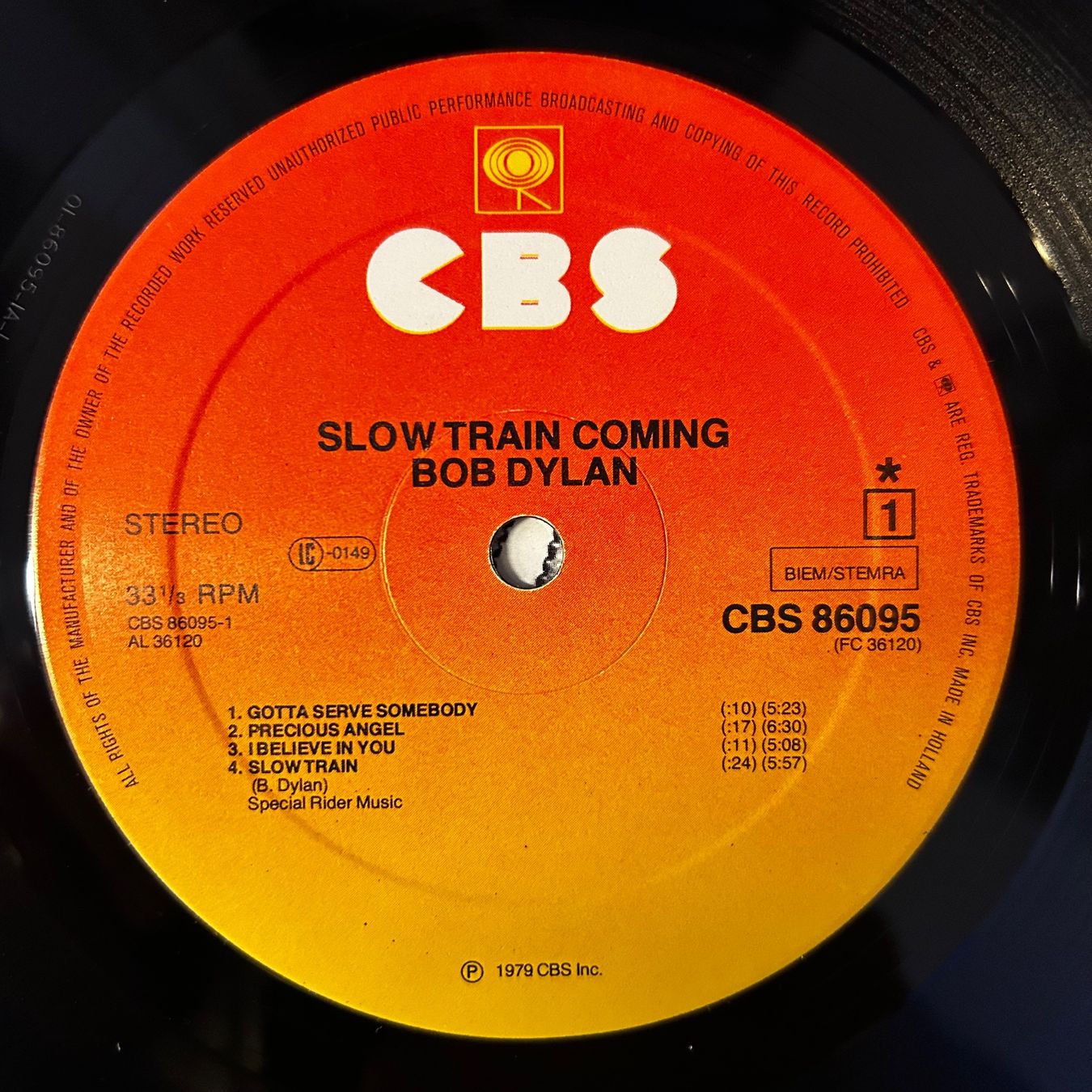 Dischi in vinile: Bob Dylan - Slow Train Coming, Vinyl LP 1979 – Usato da Aesch BL venduto da BernisFlomi 2