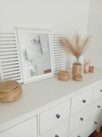 Wandspiegel Holz weiss mit Spruch Anker 60 cm Zustand gut