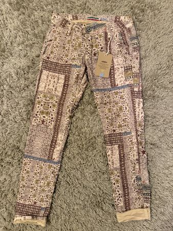 Pantaloni PLEASE fantasia patch XS-Perfetti per la primavera