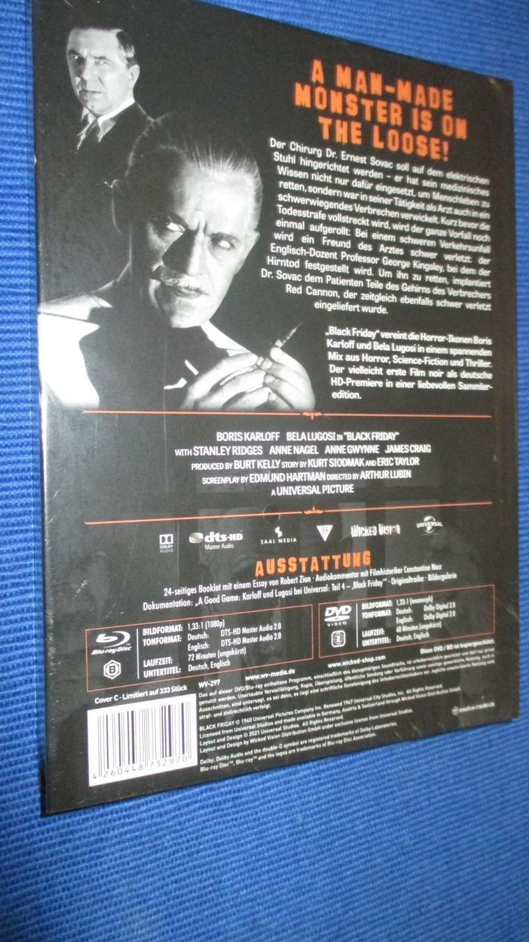 Tous les DVDs: Mediabook  Black Friday  / Coll. Edition Nr. 47 – Neuf avec emballage d'origine à Wattenwil par Firebird1 7