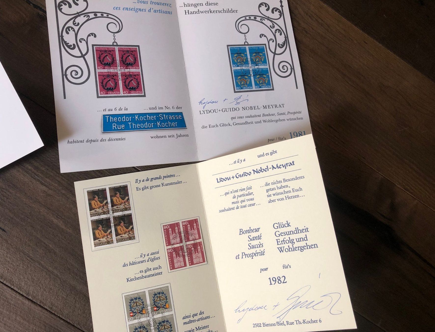 Tutti i francobolli: exklusive Neujahrskarten GDPTT – Usato da Lufingen venduto da Rac0 1