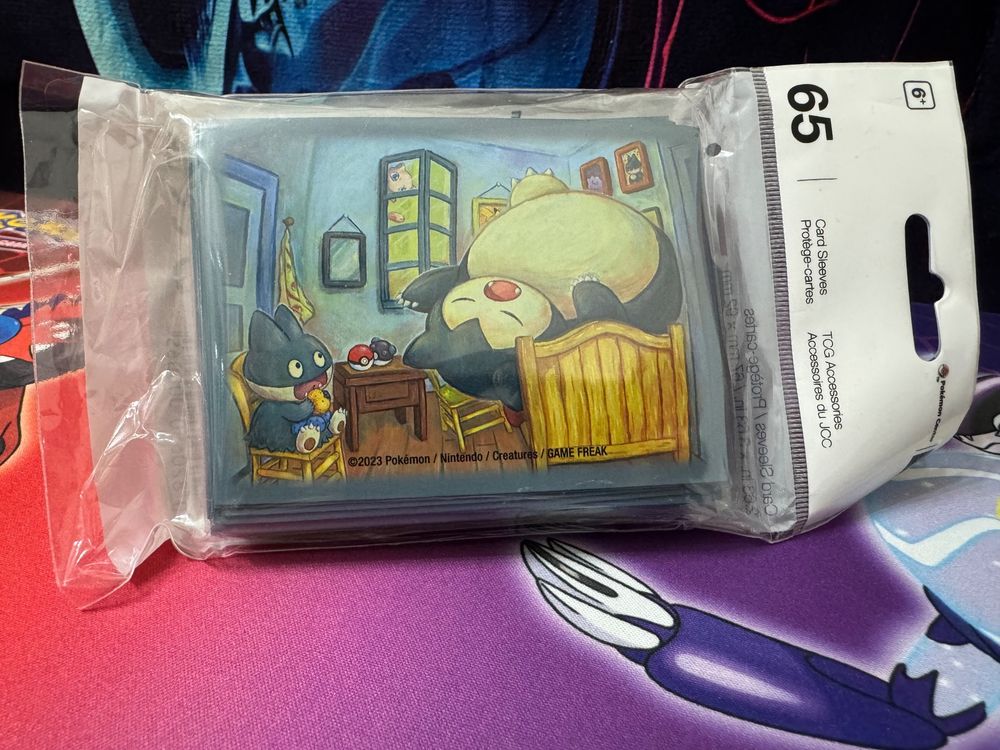 x1 Pokemon Center x Van Gogh Snorlax & Munchlax Sleeve Japan New Unplayed