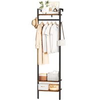 Wandgarderobe mit Ablagen, industrieller Garderobenständer