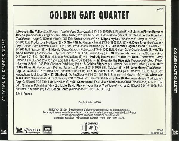 CD: Golden Gate Quartet CD Selection – Usato da St. Margarethen TG venduto da ursk10 1