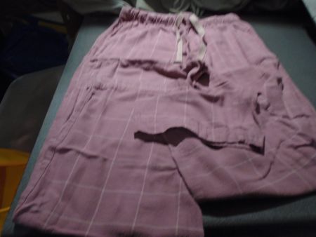 Pyjama - Hose Grösse 36/38, TCM, lila, Quadrat-Muster