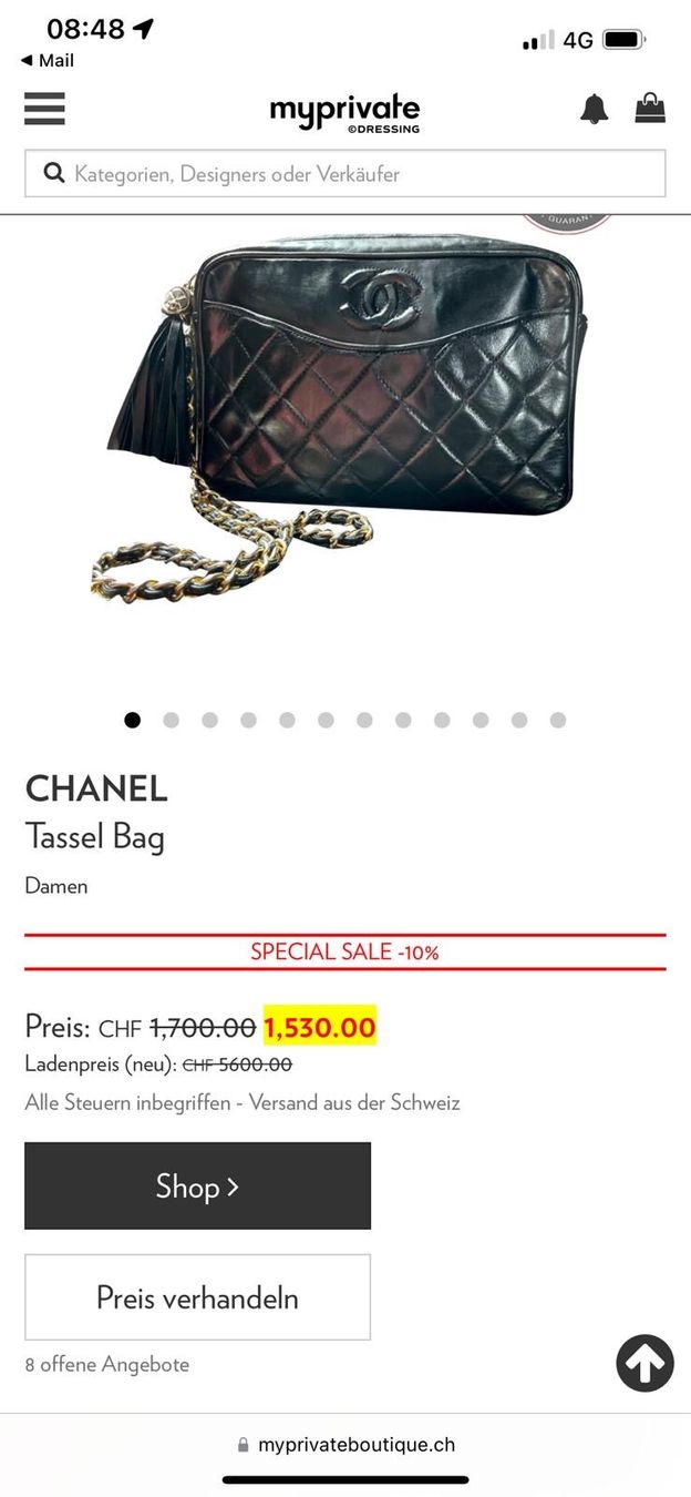 Chanel Borse da donna: Chanel Vintage Umhängetasche – Usato da Kloten venduto da Teo3ko 7