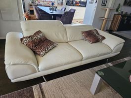 beiges Ledersofa (3er und 2er Sofa)