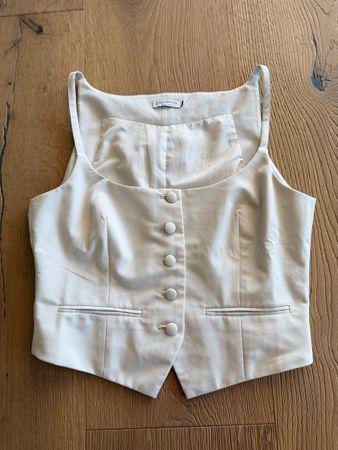 Stradivarius Westen/Gilet Top in Hellbeige Gr.M wie S