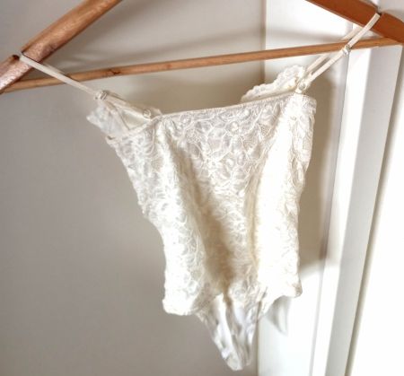 Spitzen Damen Body in weiss Grösse S NEU