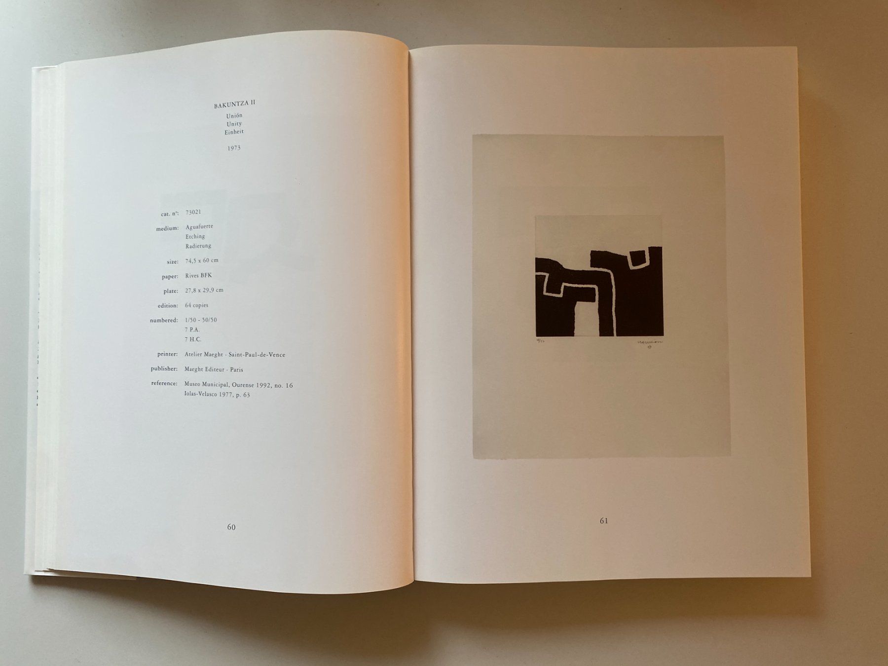 Libri: Buch Eduardo Chillida, Opus P.II – Usato da Gümligen venduto da Vicky2 3