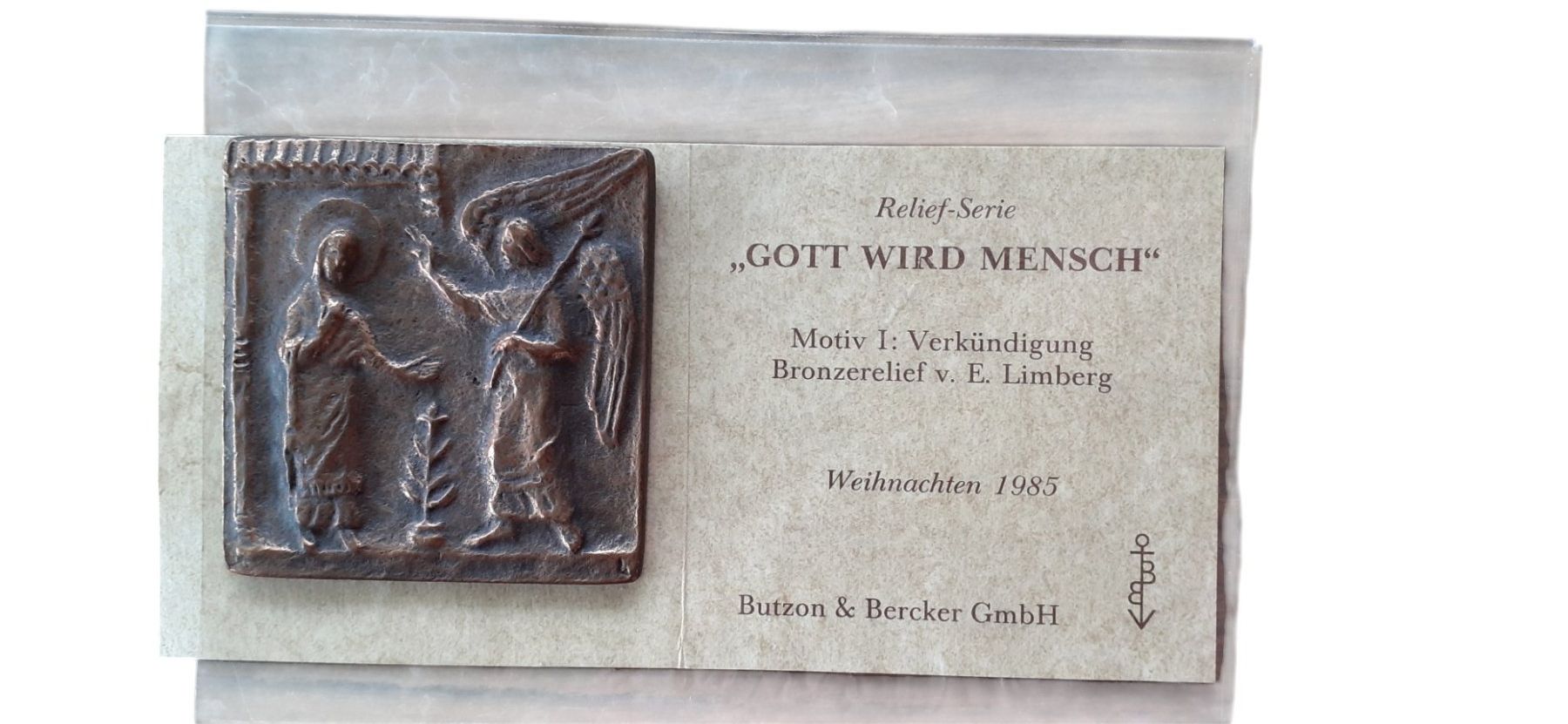Dipinti: Bronzerelief Sakral Verkündigung 1985 – Usato da Mörschwil venduto da antiksalon21 3