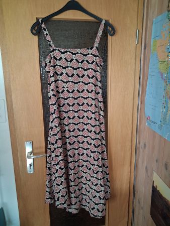 Sommerkleid Herz Muster Grösse S/M, Baumwolle, handmade