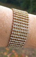 Armband goldfarben mit Strasssteinen 17 cm guter Zustand