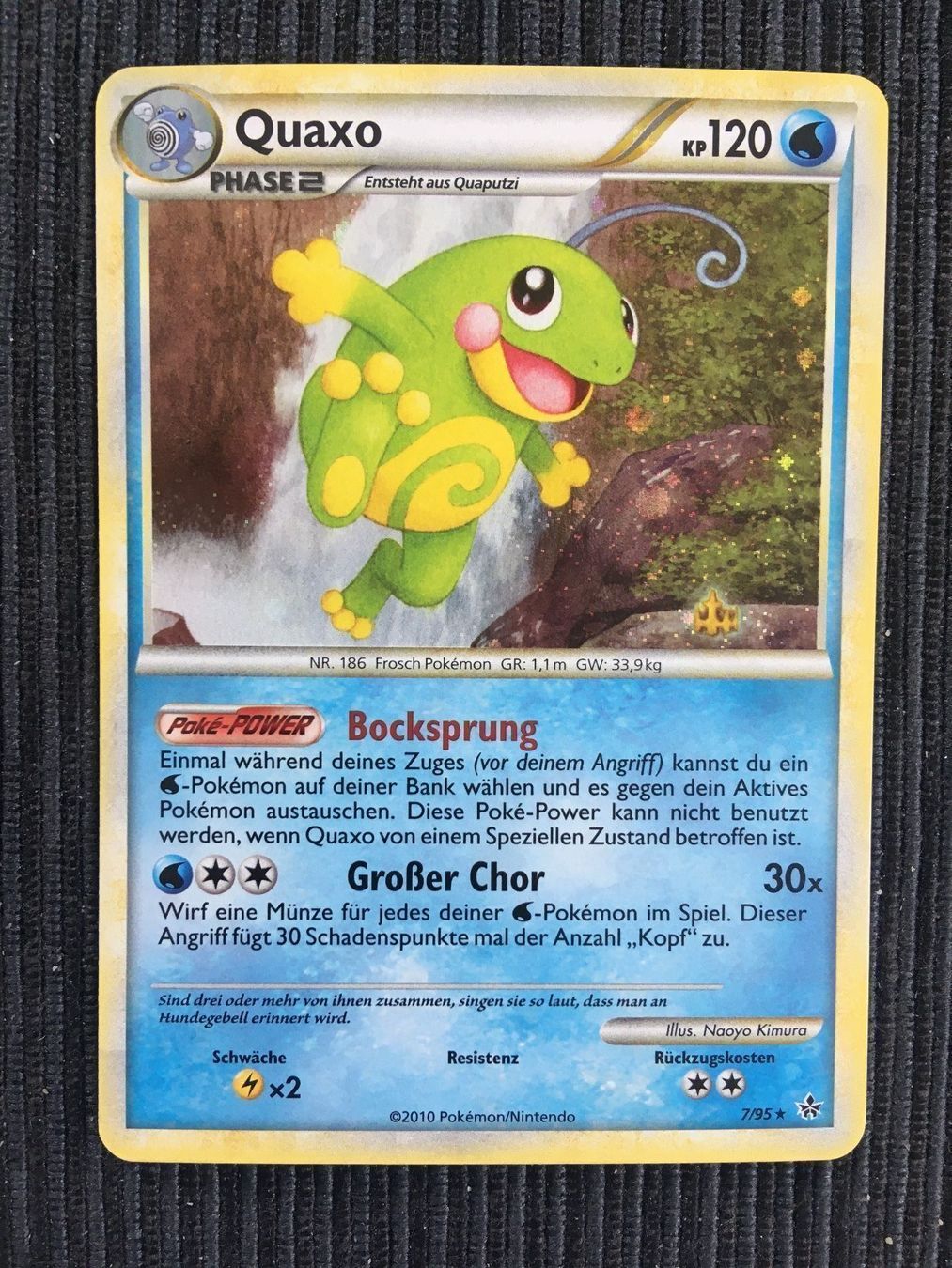 Pokémon Carte collezionabili: Pokemon Quaxo Holo HS Entfesselt – Nuovo (secondo la descrizione) da Wabern venduto da Collectfun