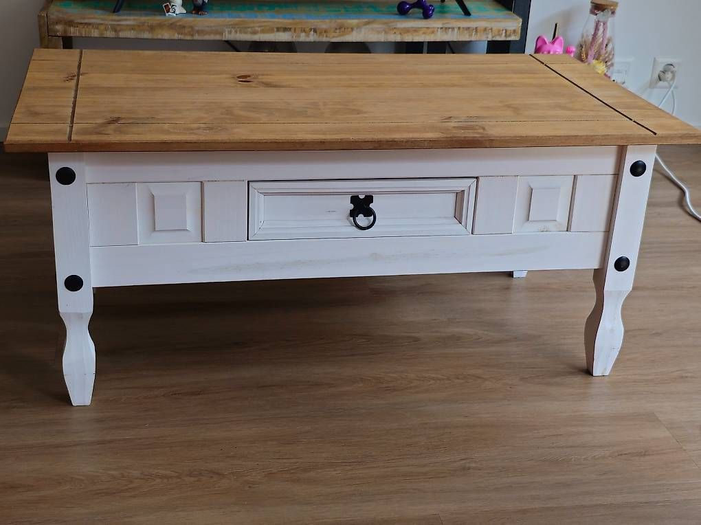 Vidaxl Tische: Table basse tiroir blanc style rustique bon état – Gebraucht aus Prilly von dan_8q52 2