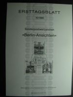 Berlin 1980 /10 Berlin Ansichten  Ersttagesblatt
