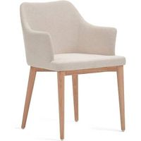 Kave Home Armlehnstuhl Croft Chenille beige