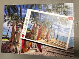 Treil 1000 Teile Puzzle Suribretter am Strand