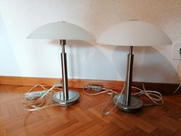2 lampes d table Paul Neuhaus métal verre intensité réglable