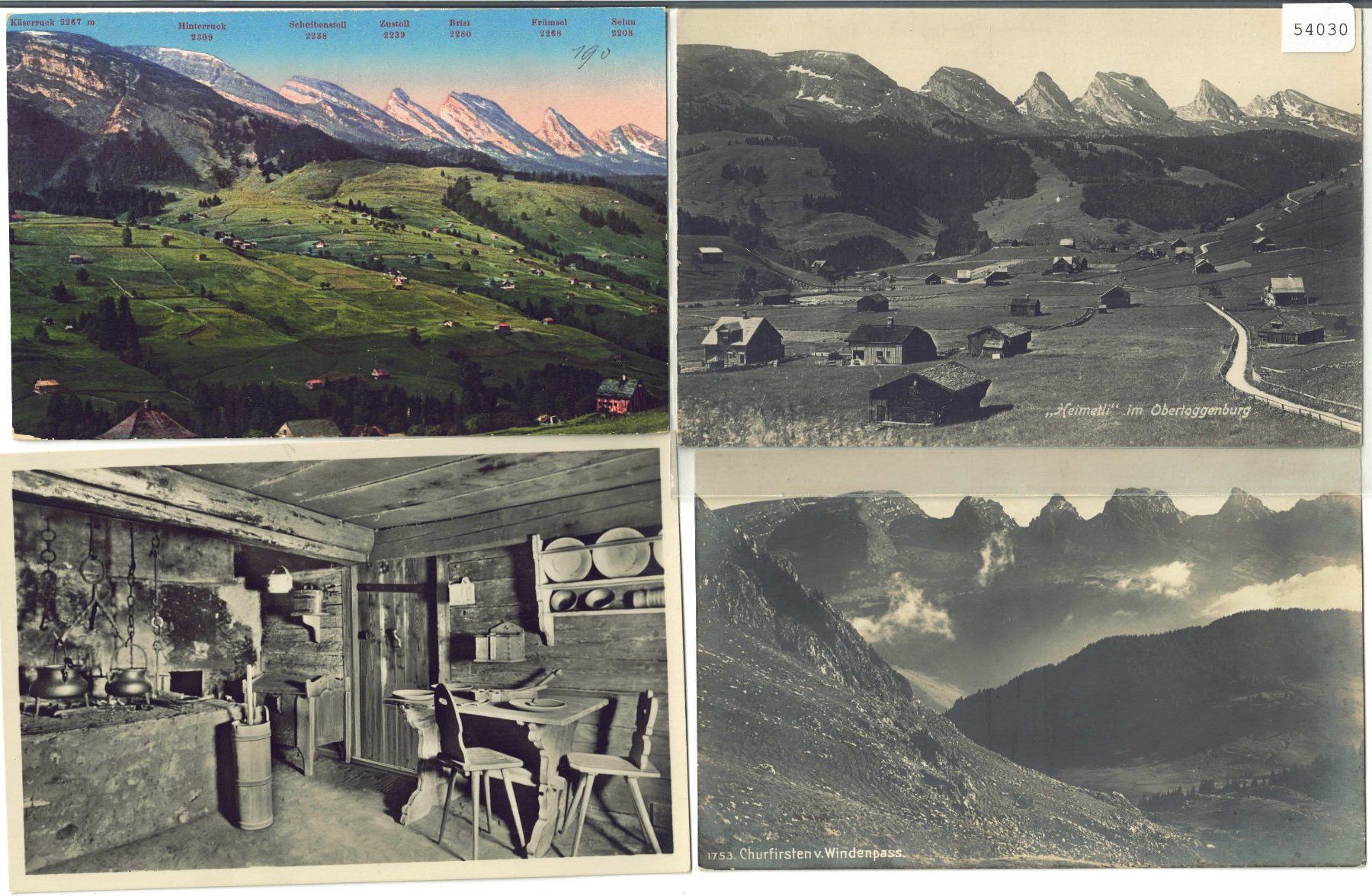Cartoline postali: 4 AK - Toggenburg – Usato da Ettingen venduto da Kartenplanet